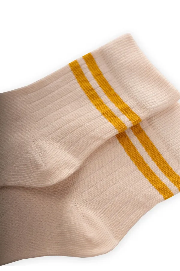 Çemberli Soket Çorap 2-9 Yaş Hardal Sarı