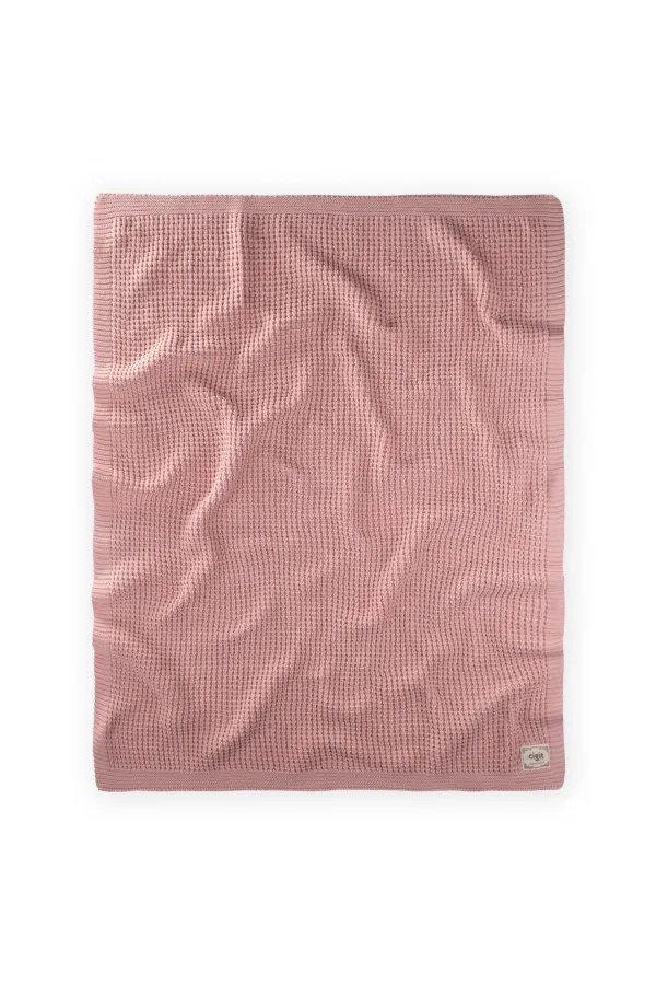 Selanik Triko Battaniye 80X100 (+/-5 Cm ) Pudra Pembe