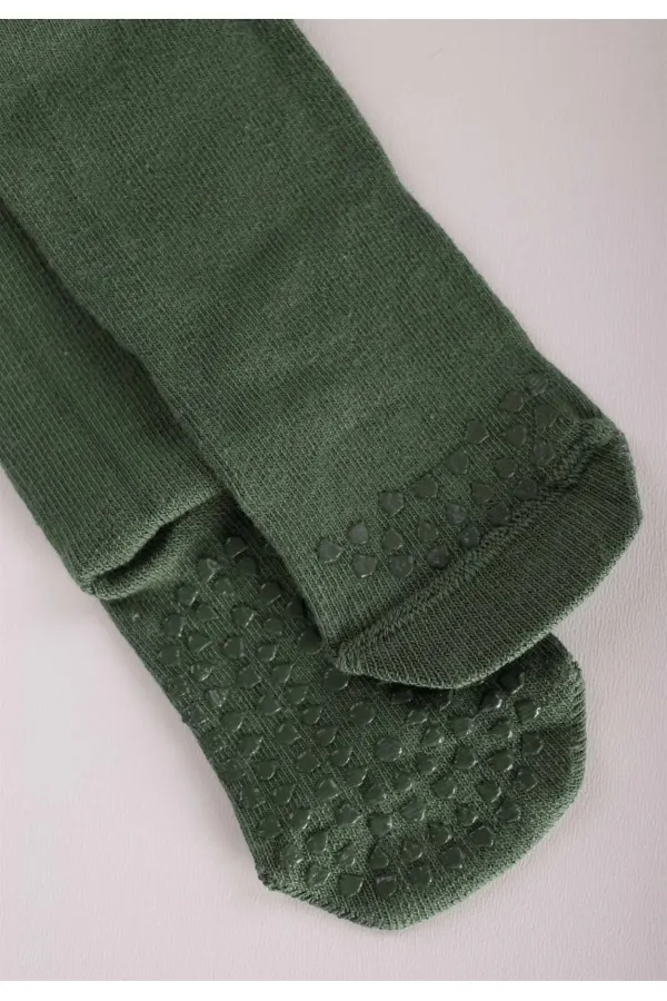 Emekleme Ve Kaymaz Külotlu Çorap 6-24 Ay Haki Yeşili