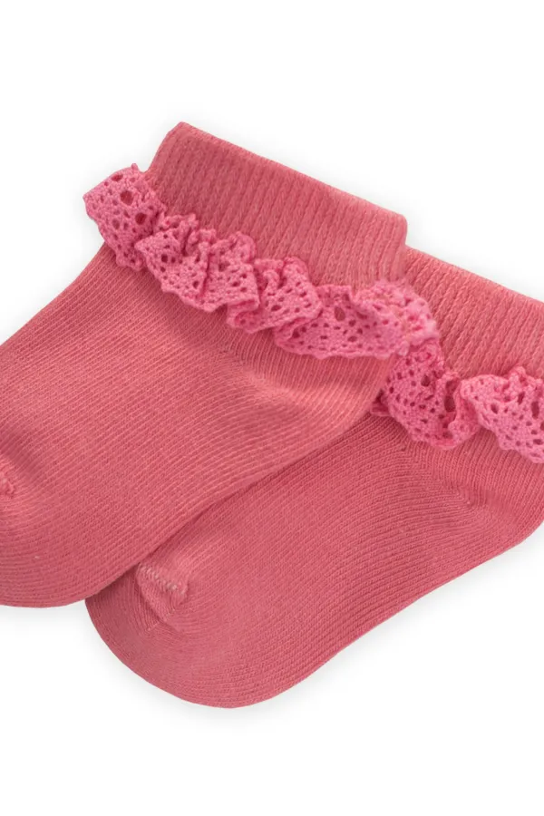 Dantalli Bebe patik Çorabı 0-4 Yaş Yavruağzı