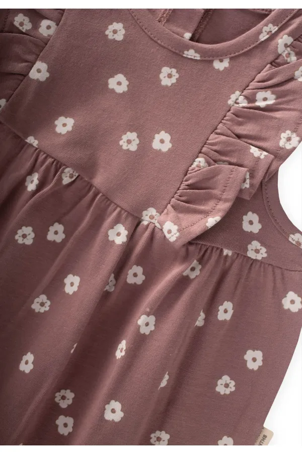 Combinaison short à volants 0-3 ans Cuivre