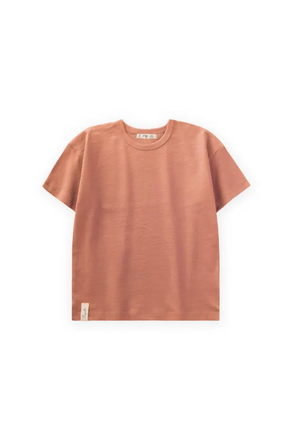 Basic T-Shırt 1-10 Yaş Turuncu