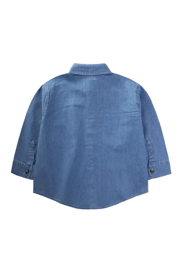 Kot Gömlek 2-8 Yaş Mavi