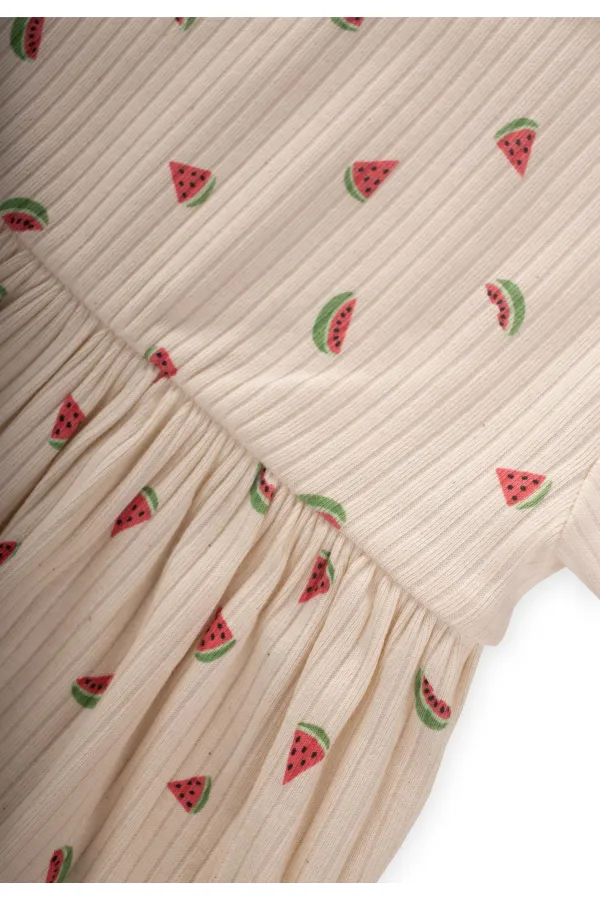 Patterned Corduroy Tunic Set 1-8 Years Old Beige