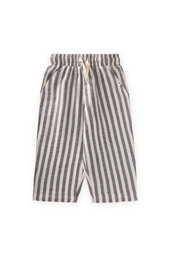 Pantalon en mousseline pour enfants de 1 à 10 ans, rayé marine Pantalon en mousseline pour enfants de 1 à 10 ans, rayé marine