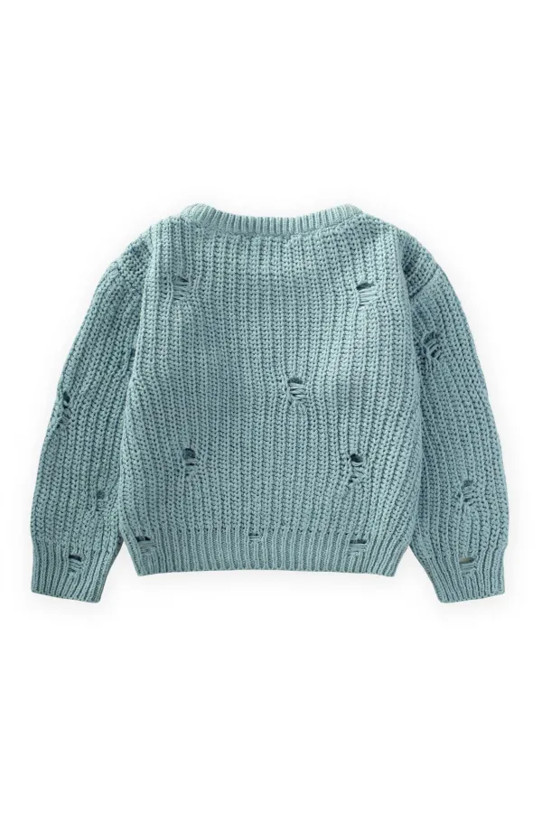 Pull Selanik en maille, 2-8 ans, vert menthe