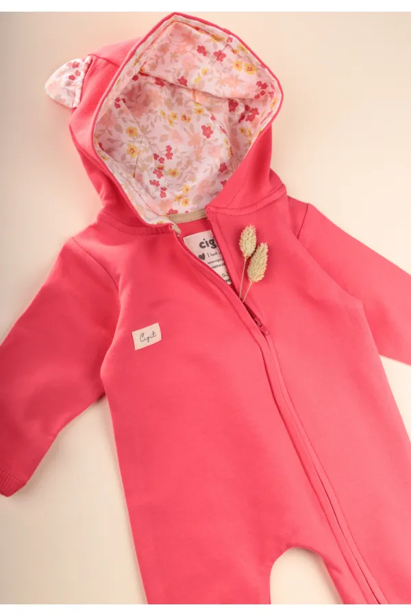 Zippered Overalls 0-3 Years Coral