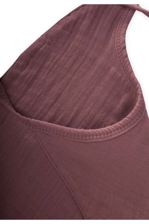 Organik Müslin Mama Önlüğü Mürdüm