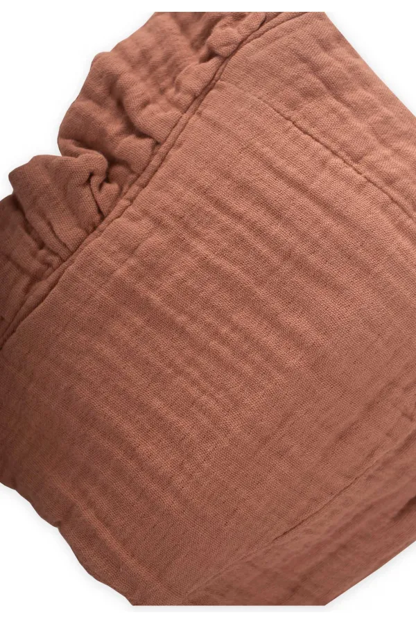 Bağlamalı Fırfırlı Müslim Bebek Şapka 0-2 yaş Açık Kahve