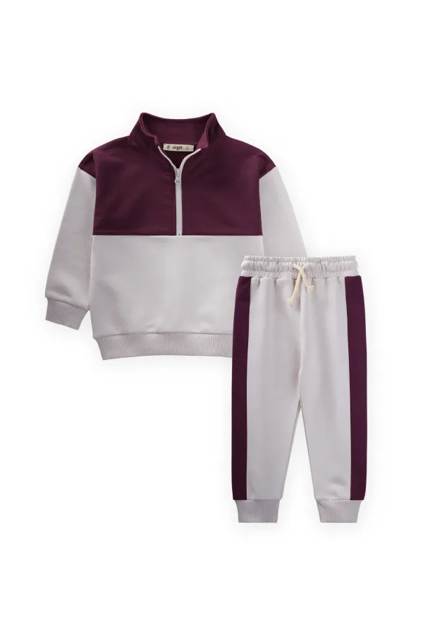 Sweatshirt Set for 2-10 Years Old, Burgundy
