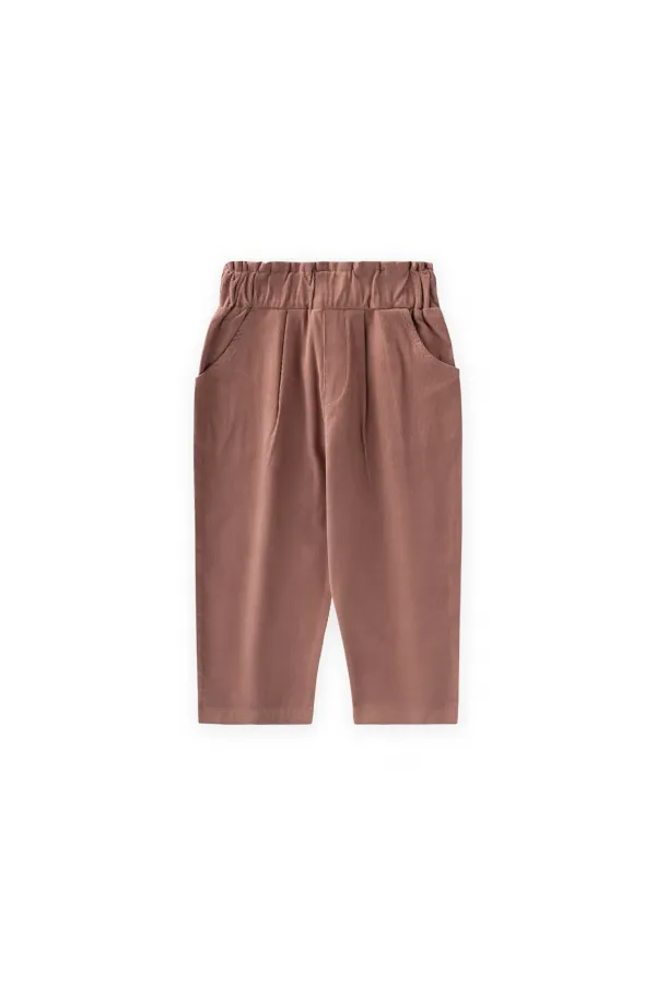 Kadife Boyfriend Pantolon 1-8 Yaş A.Kahve