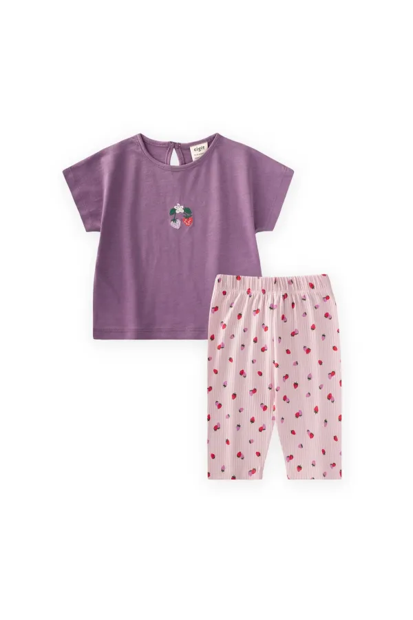 Knee-High Leggings and T-Shirt Set, Ages 1-7, Purple Knee-High Leggings and T-Shirt Set, Ages 1-7, Purple