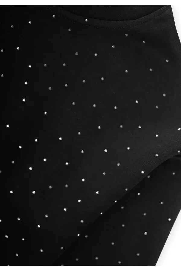 Komple Taşlı Modal Takım 2-7 Yaş Siyah