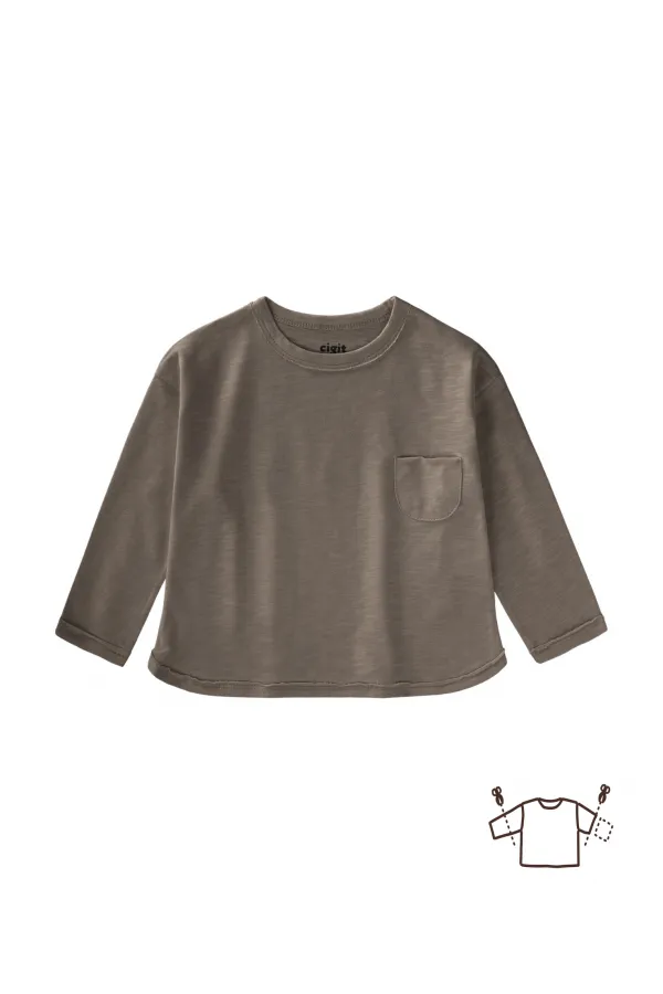 Uzun Kollu Mevsimlik T-Shırt 1-7 Yaş Vizon