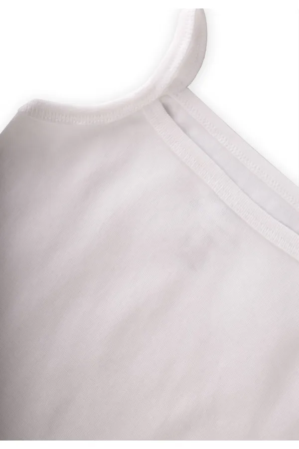 Two-Piece Strappy Girls' Tank Top, Ages 2-11, Ecru