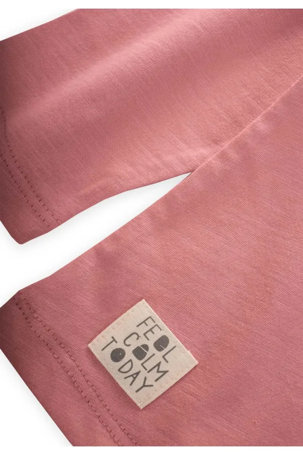 Seasonal T-Shirt with Label Detail, 2-10 Years Old, Pink