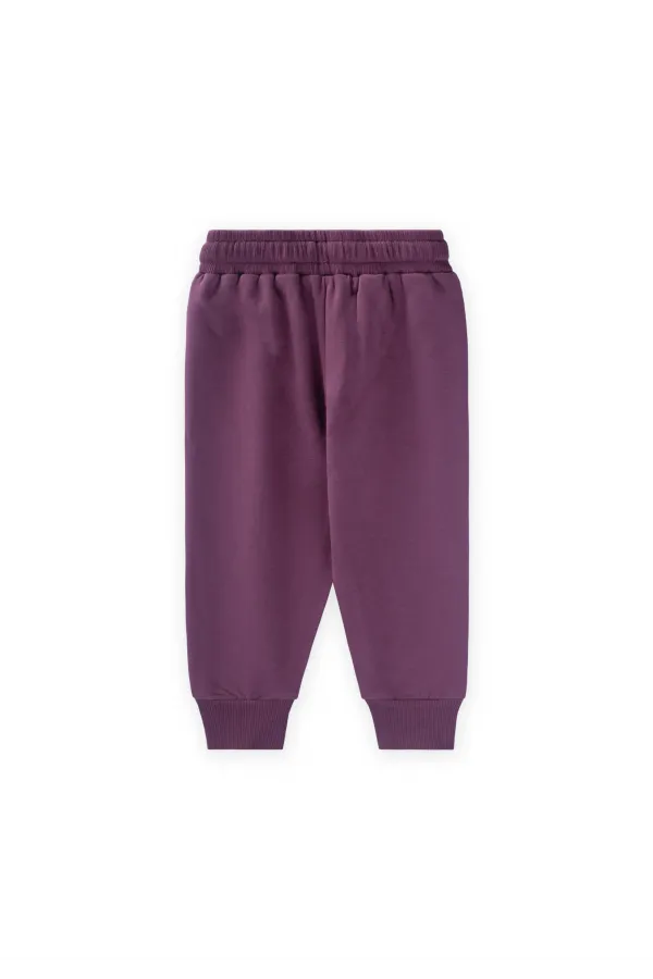 Ensemble de survêtement basique pour enfants de 1 à 5 ans - Prune