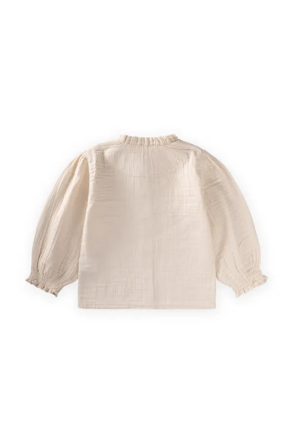 Chemise en mousseline biologique pour enfants de 2 à 10 ans (naturelle)