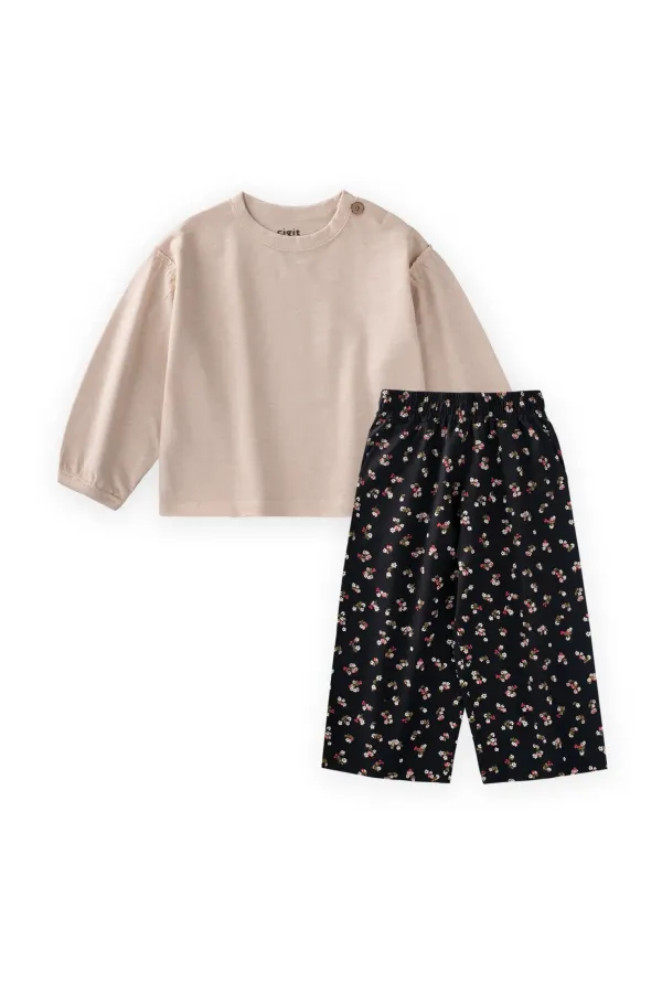 Ensemble de t-shirts à manches longues, 2-7 ans, blanc cassé