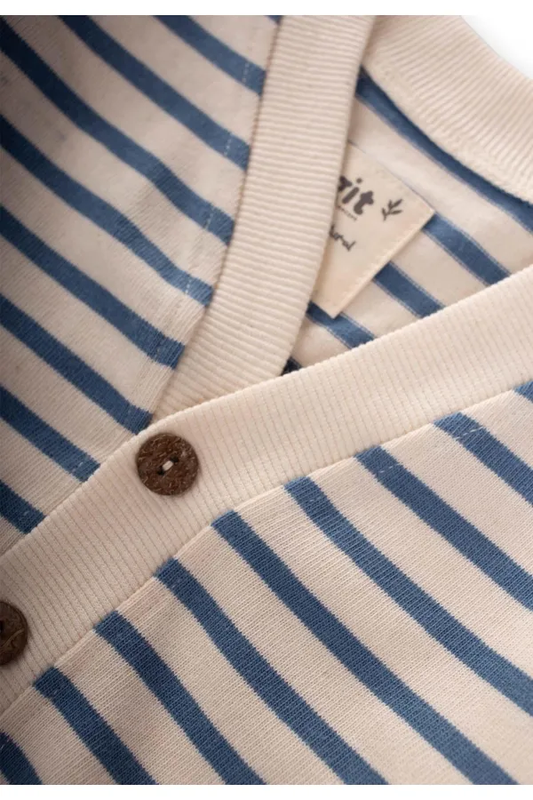 Striped Cardigan 2-10 Years Old Indigo Blue