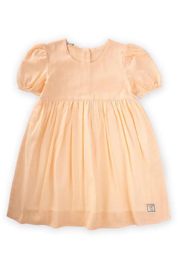 Flamlı Elbise 2-7 Yaş Pembe