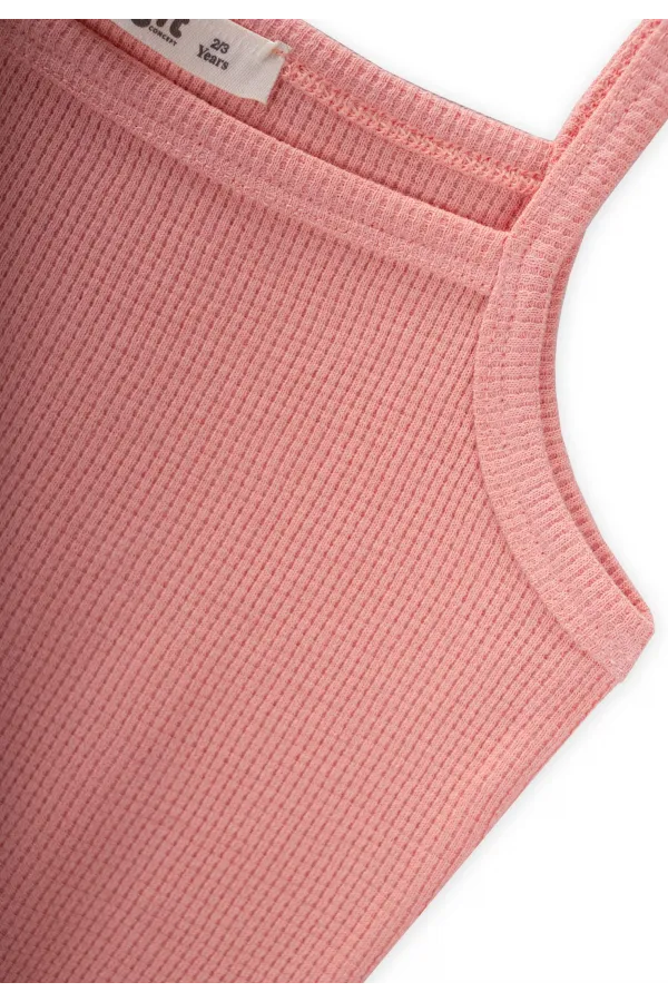 İkili İp Askılı Kız Atlet 2-11 Yaş Somon