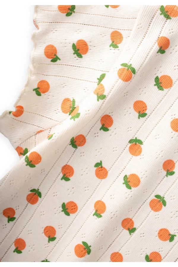 Ensemble pyjama à motifs pour enfants de 1 à 8 ans - Motif orange
