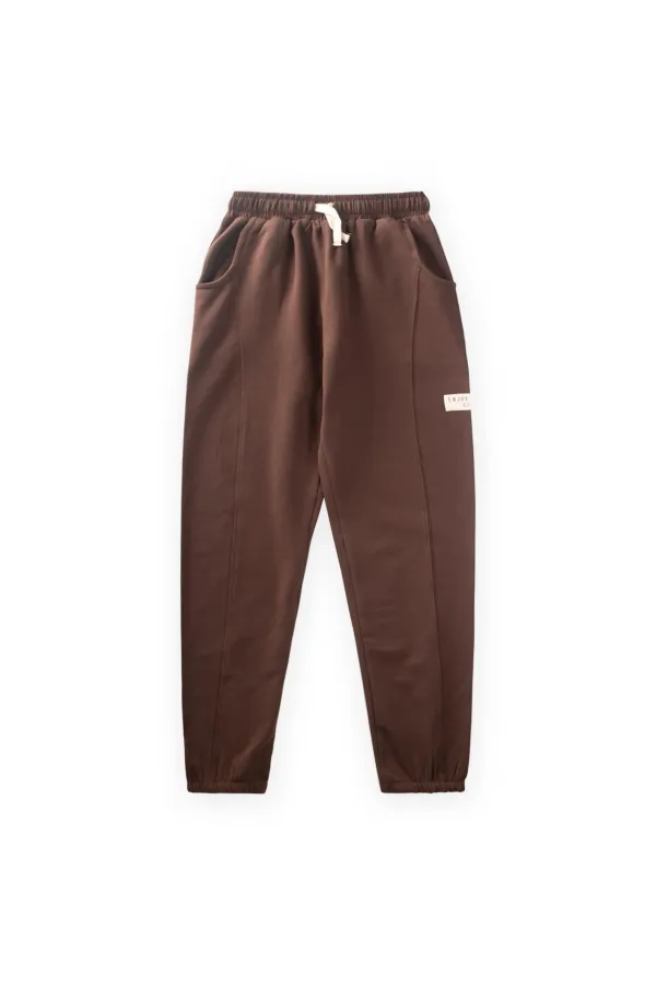 Long Track Pants for 2-8 Year Olds, Brown
