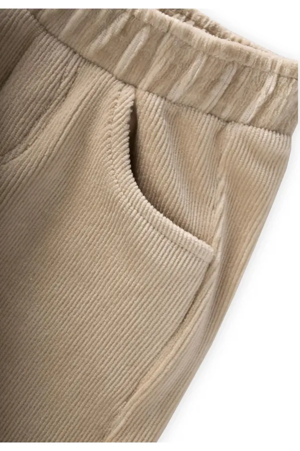 Corduroy Trousers, Ages 8-12, Beige