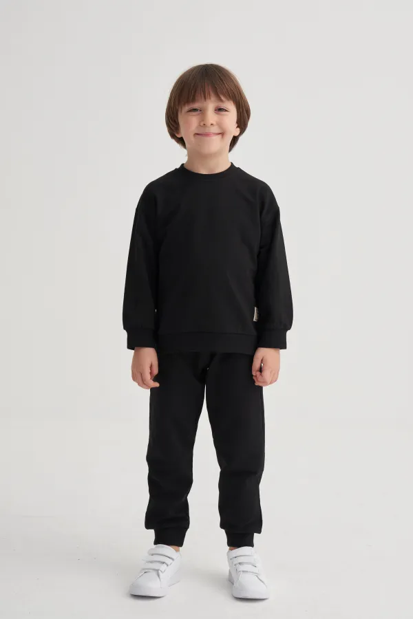 Basic Eşofman Takım 2-7 Yaş Siyah
