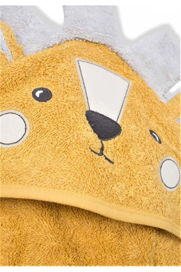 Aslan Figürlü Bebek Havlu 75x75 cm Hardal Sarı