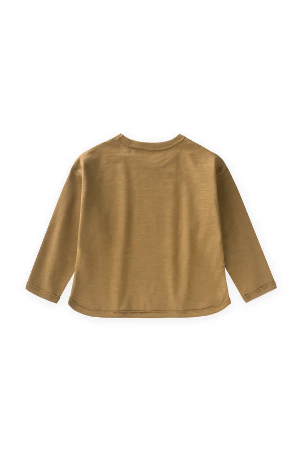 T-shirt saisonnier à manches longues pour enfants de 1 à 7 ans (olive)