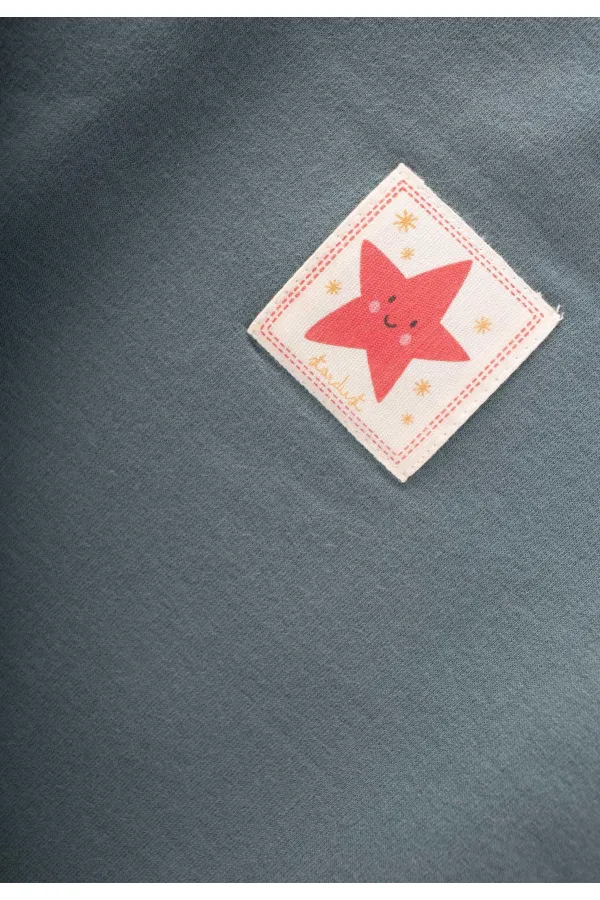 Ensemble sweat-shirt à étiquette détaillée pour enfants de 1 à 7 ans, vert