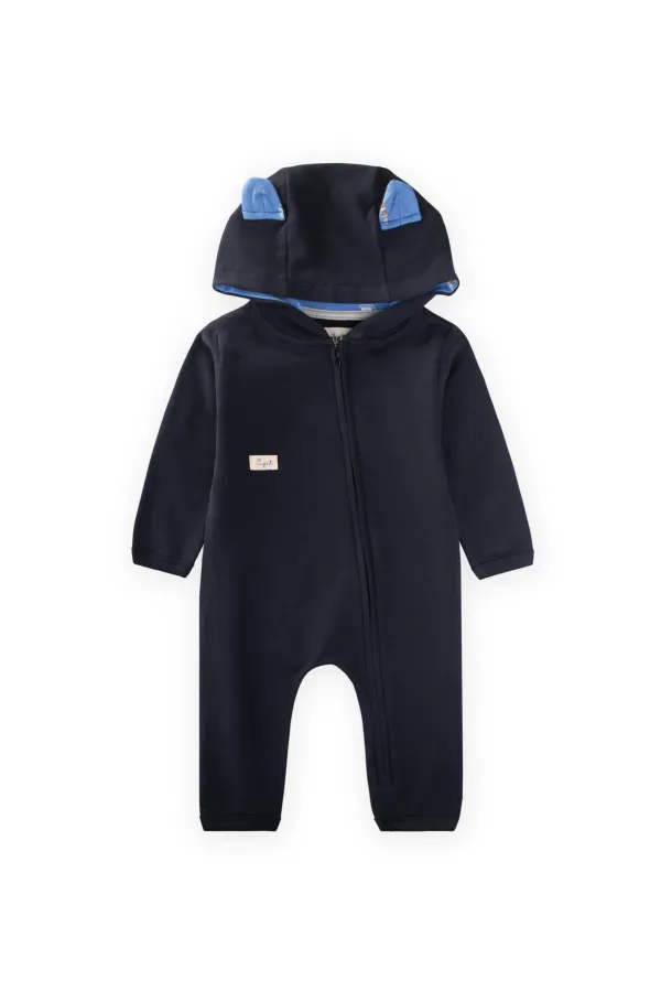 Salopette zippée 0-3 ans anthracite