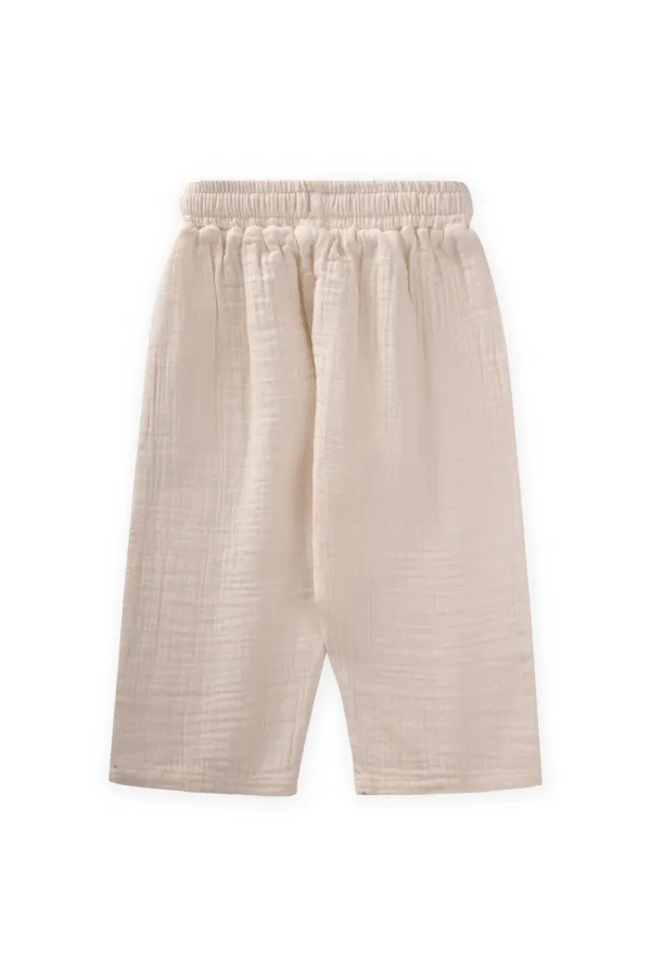 Müslin Pantolon 1-10 Yaş Krem
