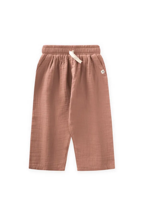 Müslin Pantolon 1-7 Yaş Açık Kahve