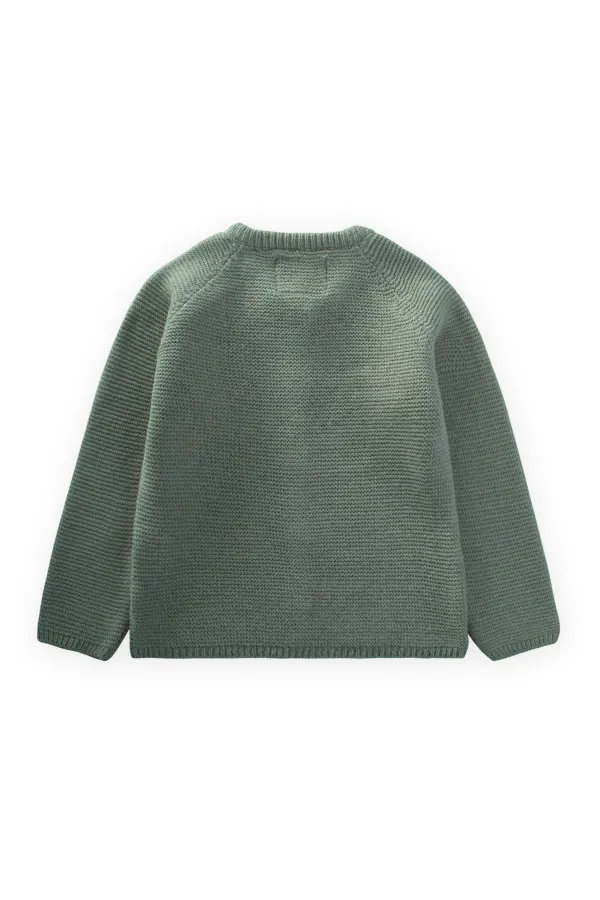 Links Knitted Cardigan, Years 1-8, Khaki Green