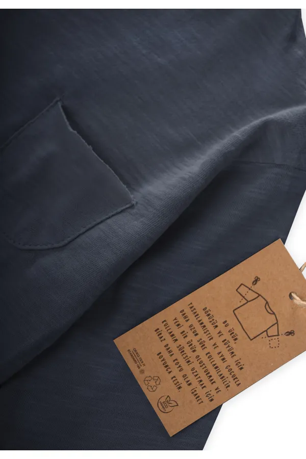 T-shirt saisonnier à manches longues, 1 à 7 ans, bleu marine