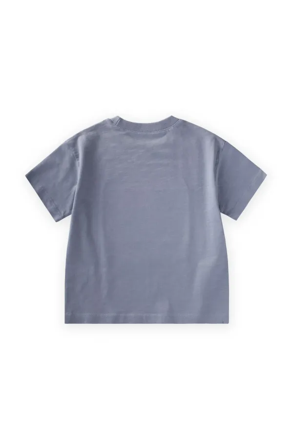 T-shirt à appliqué « Un jour à la fois », 2-10 ans, bleu pastel