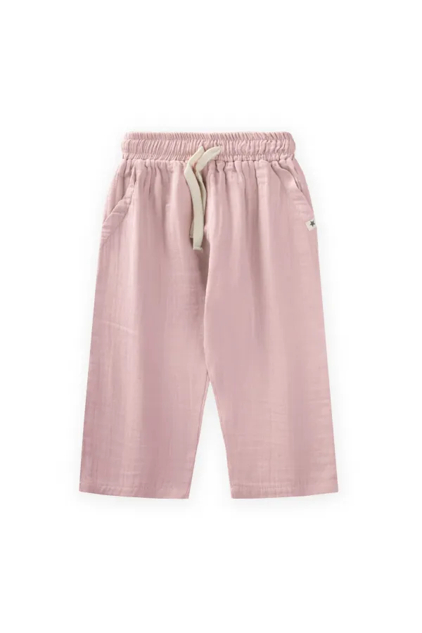 Culotte en mousseline pour enfants de 1 à 10 ans, rose poudré