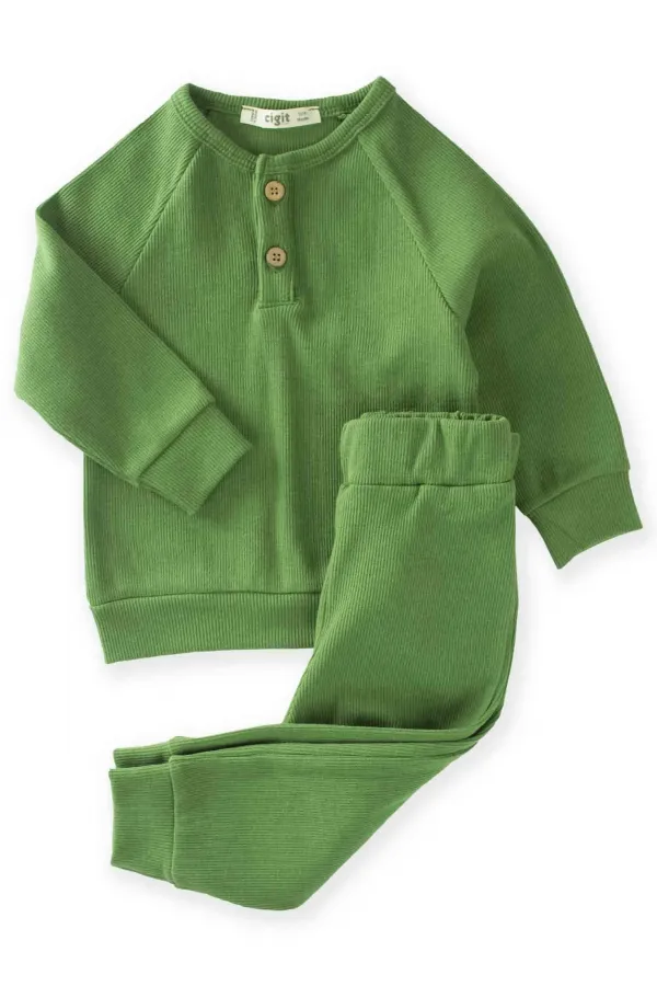 Reglan Kol Patlı  Basıc Takım 1-8 Yaş Yağ Yeşili