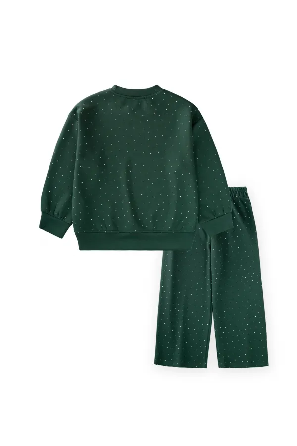 Komple Taşlı Modal Takım 8-13 Yaş Yeşil