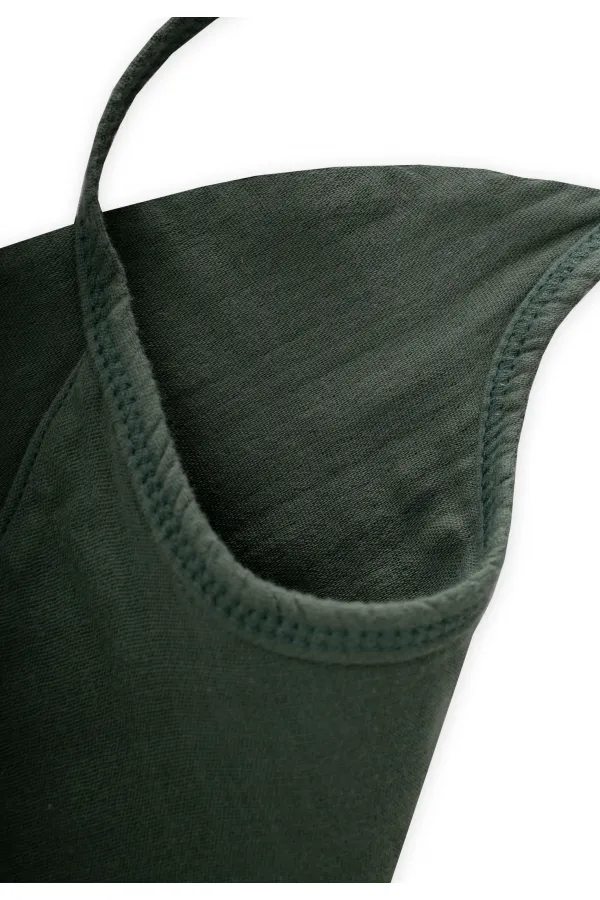 Organik Müslin Mama Önlüğü Haki Yeşil