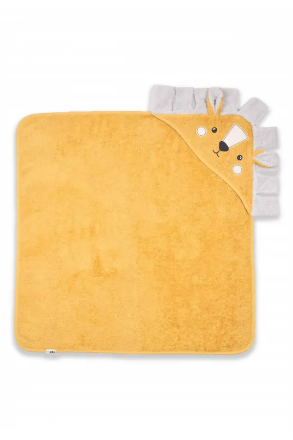 Aslan Figürlü Bebek Havlu 75x75 cm Hardal Sarı