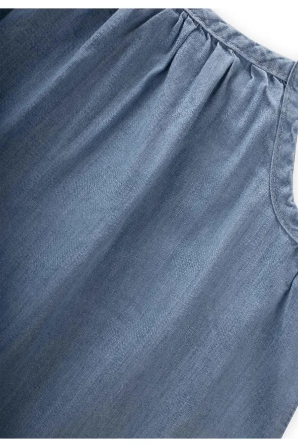 Robe à bretelles bleue 1-7 ans