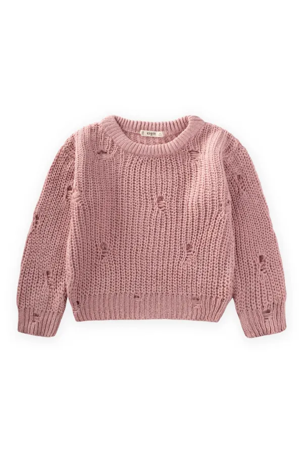 Selanik Knitwear Sweater 2-8 Years Old Powder Pink