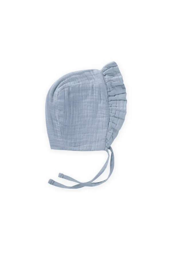 Chapeau bébé musulman à volants et à nouer, 0-2 ans, bleu