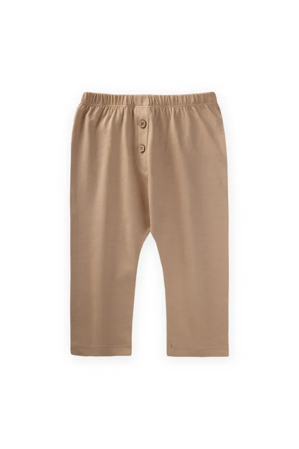 Ensemble de survêtement bébé à carreaux imitation beige 0-3 ans