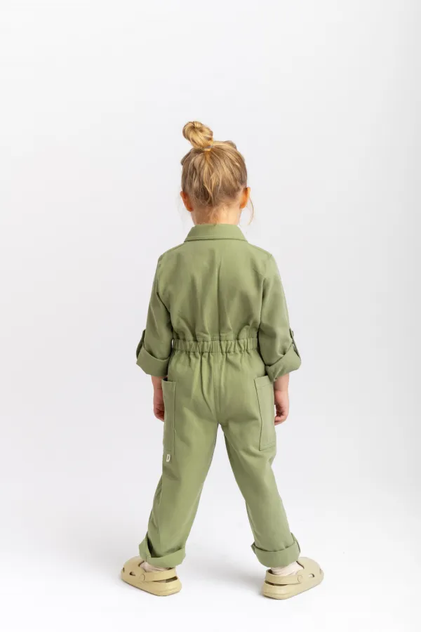 Gabardin Tulum 2-7 Yaş Olive