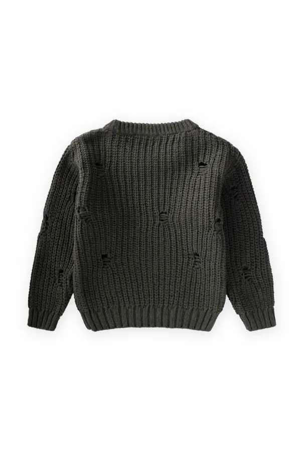 Thessaloniki Knit Sweater, Ages 2-8, Khaki Green